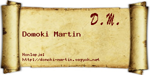 Domoki Martin névjegykártya