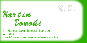 martin domoki business card